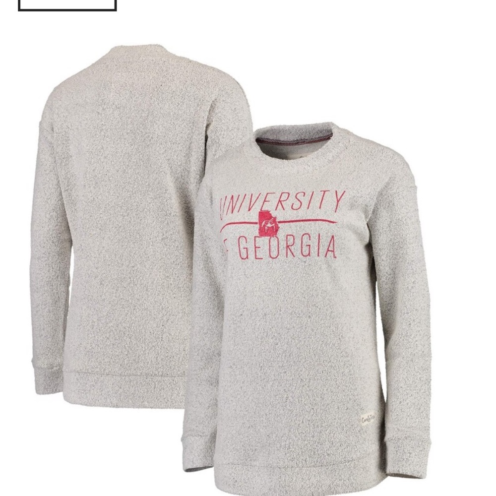 UGA pressbox womens terry crewneck sweatshirt